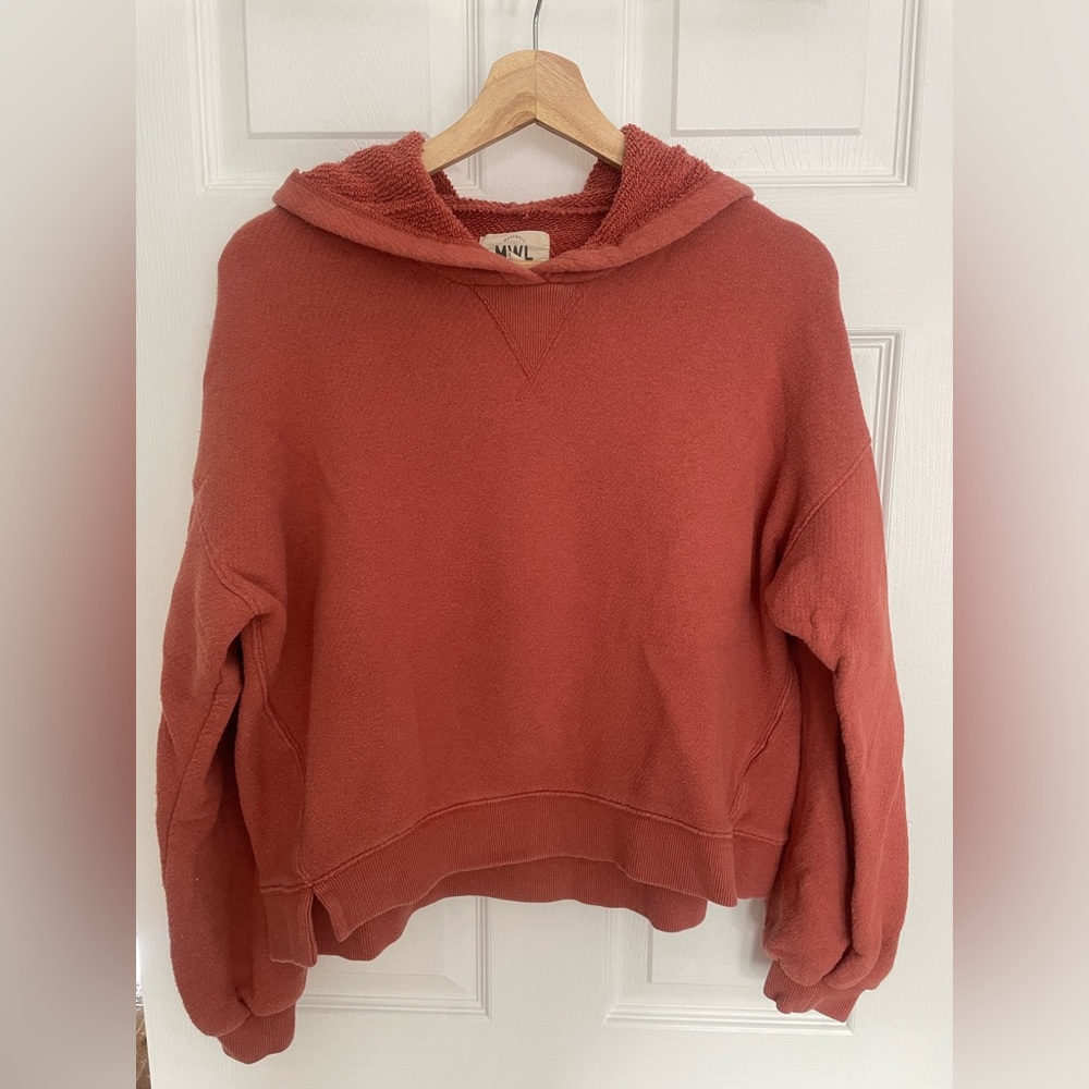 Madewell MWL Airyterry hoodie Brick small